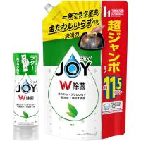まとめ買い ジョイ W除菌 食器用洗剤 緑茶の香り 逆さボトル 290mL + 詰め替え 超特大ジャンボ 1490mL | miyanojin7