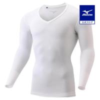 ミズノ公式 バイオギアUVカットVネックシャツ メンズ ホワイト | ミズノ公式オンライン Yahoo!店