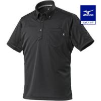 ミズノ公式 ワークボタンダウンポロシャツ 半袖 ユニセックス ブラック 父の日 | ミズノ公式オンライン Yahoo!店