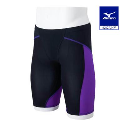 Mizuno スポーツ用水着 ロングスパッツ　紫・青 ロングスパッツ ミズノ（競泳水着、スイムウェア）（色：ネイビー系