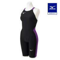 ミズノ公式 競泳用MX・SONIC α II ハーフスーツ レディース ブラック×バイオレット | ミズノ公式オンライン Yahoo!店