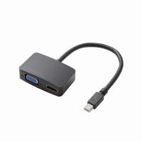 エレコム elecom 変換アダプタ MiniDisplayPort  to  HDMI 19ピン / VGA D-Sub15ピン  Surface サーフェスシリーズに最適 ブラック | バリアスレーベル