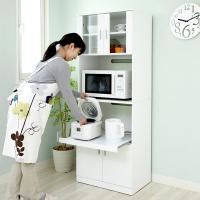 収納 キッチン 台所 ラック 棚 食器棚 おしゃれ モダン コンセント キャビネット ストック ストック収納 収納家具 SIMシリーズ レンジボード FAP-0016 幅60cm | 家具通販のメーベル