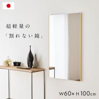 日本製 軽量 割れないミラー 割れない鏡 姿見 全身鏡 壁掛け ウォールミラー アルミフレーム リフェクスミラー バリエ ダブル W60xH100 5色対応 | 家具通販のメーベル