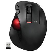 エレコム マウス ワイヤレス トラックボール (親指) 赤玉 6ボタン チルト機能(左右スクロール) ゲーミンググレード光学センサー採用 ブラック M | mochi store