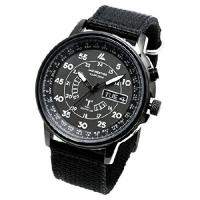 [ラドウェザー] 電波ソーラー腕時計 メンズ 100m防水 腕時計 lad017 (オールブラック) | MODENA