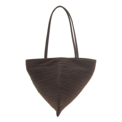 未使用 PLEATS PLEASE トライアングル ハンドバッグ 変形 ブラウン issey miyake pleats please バッグの商品一覧 通販 - Yahoo!ショッピング