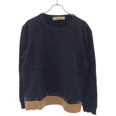 マルニ・切り替えスウェット・グレー✖️ブラック MARNI(マルニ) ［Patched Sweatshirt］ 刺繍スウェット