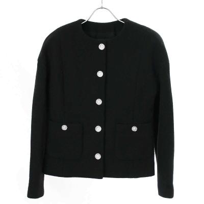 美品　CHANEL　シャネル　ブラック アウター　フード付ジャンパー　L 美品 CHANEL シャネル ブラック アウター フード付ジャンパー L