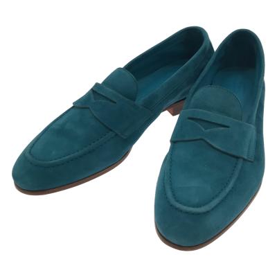 Santoni サントーニ　ローファー　水色　レディース サントーニ ローファー（レディースシューズ） | ファッション の