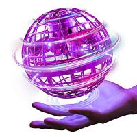 Gimamaフライングボール ジャイロ 飛行ボールトイ UFOおもちゃ ブーメランスピナー LEDライト付き クリスマス人気プレゼント(パープル | MOFURIKA