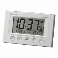 RHYTHM リズム 電波目覚まし時計 温湿度計付き フィットウェーブスマート 白 8RZ166SR03 | 木馬家具