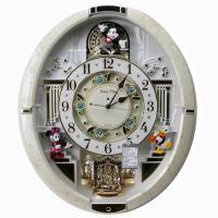 セイコー からくり時計 ディズニータイム  ミッキー １２曲 ホワイトマーブル柄 FW580W　取り寄せ品 | 木馬家具