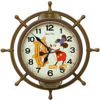 【動画あり】セイコー ディズニータイム　ゆっくり振り子　電波掛け時計 ミッキーマウス 蒸気船ウィリー 茶 FW583A | 木馬家具