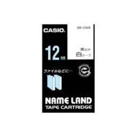 (業務用5セット) CASIO カシオ ネームランド用ラベルテープ 〔幅：12mm〕 XR-12WE 白に黒文字 | モモダ家具