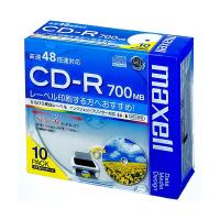 (まとめ) マクセル データ用CD-R 700MB ホワイトワイドプリンターブル 5mmスリムケース CDR700S.WP.S1P10S 1パック(10枚) 〔×10セット〕 | モモダ家具