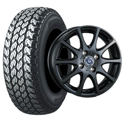 Dunlop 12インチ タイヤ・ホイールセット 12インチアルミホイール（DUNLOP／自動車 夏タイヤホイール