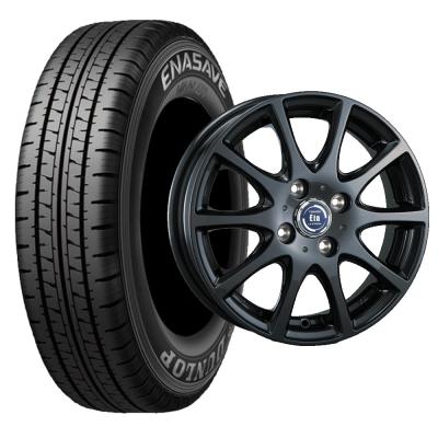 Dunlop 12インチ タイヤ・ホイールセット 12インチアルミホイール（DUNLOP／自動車 夏タイヤホイール