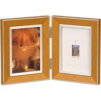 お取り寄せ フォトフレーム 卓上 写真立て L判 おしゃれ Vanjoh 万丈 ペアフォトフレーム タテ Lサイズ対応 ライトブラウン | モノポケット Yahoo!店