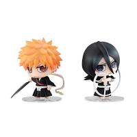 ちみメガ バディシリーズ! BLEACH 黒崎一護&amp;朽木ルキア 死神セット 約65mm PVC製 塗装済み完成品フィギュア | 中古本舗