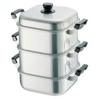 アカオ アルミ 角型蒸器36cm 二重（蒸し器・蒸し鍋） | モノタス業務用厨房用品専門店