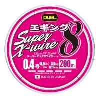 デュエル(DUEL) PEライン スーパーエックスワイヤー 8 エギング 200m 0.4号 カラー:ホワイトピンクマーキング | sisnext