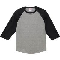 [ユナイテッド アスレ] 5.6ozラグラン3/4スリーブTシャツ メンズ 504501 ミックスグレー/ブラック 日本 XL (日本サイズXL相当) | sisnext