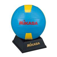 ミカサ(MIKASA) ドッジボール記念品用マスコット(化粧ケース入・飾れるボール架台付き)サックスブルー/イエロー PKC2-D-SBY | sisnext