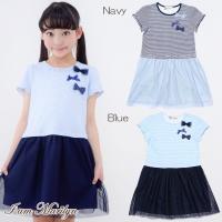 子供服 女の子 ワンピース ノースリーブ 普段着 通学着 お出かけ着 サッカー生地チェック柄リボン フリル付きギャザー アイアムマリリン Iammarilyn Moononnon 通販 Yahoo ショッピング