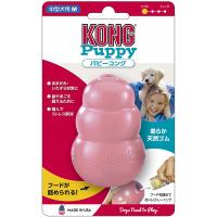 愛犬用　しつけ/知育玩具　KONG　パピーコング　Mサイズ　ピンク　中型犬　子犬用　ゴムの硬さ；柔らかめ　犬　おもちゃ　オモチャ　トレーニング　コング | MorePets