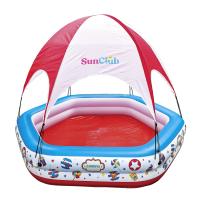 JILONG (ジーロン) サーカステントプール223×208×38cm(膨らましサイズ) 大型空気栓付/水抜き栓付 JL-685009 WH/BL/ | 森本商店