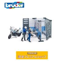 5のつく日 bruder ブルーダー b-world ポリスステーション 白バイ BR62732 おもちゃ 車 はたらく車 警察署 白バイ情景 フィギュア | おもちゃの店-森のこびと