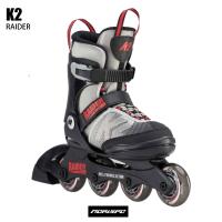 K2 ケーツー インラインスケート ジュニア RAIDER レイダー GREY RED グレイ レッド 子供 国内正規品 | モリヤマスポーツ Yahoo!店