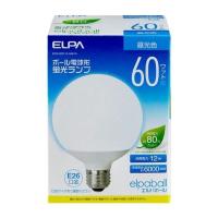 ELPA ボール球形蛍光ランプ 60W形 口金直径26mm 昼光色 EFG15ED/12-G061H | セレクトショップ MOSAIC STORE