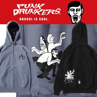 希少 パンクドランカーズ パーカー プルオーバー ブラック ビッグプリント 2025年最新】PUNK DRUNKERS タイプ：プルオーバー メンズ