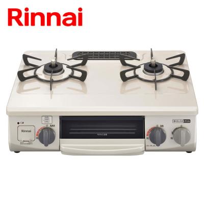 Rinnai - リンナイガスコンロ 都市ガス プロパン クリスタルコート 2口 水なし片面焼き Rinnai - リンナイガスコンロ 都市ガス プロパン クリスタル