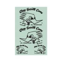 CLAY SMITH  BLACK MONO ステッカーセット 10x15cm BK ORION ACE オリオンエース CSY-015 | MOTO-OCC ヤフーショッピング店
