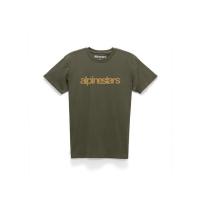 正規品／アルパインスターズ ヘリテージワード Tシャツ（ミリタリー/ゴールド） サイズ：M Alpinestars バイク | モトメガネ2号店