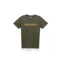 正規品／アルパインスターズ ヘリテージワード Tシャツ（ミリタリー/ゴールド） サイズ：L Alpinestars バイク | モトメガネ2号店