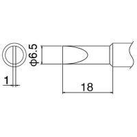 正規品／ハッコー T19-D65 こて先/6.5D型 メーカー在庫あり HAKKO バイク 車 自動車 自転車 | モトメガネ2号店