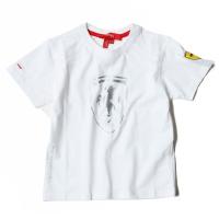 フェラーリ Tシャツ シルバー スクデット キッズ Tシャツ モータースポーツ ウェア Ferrari | Motorimoda