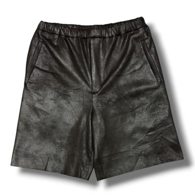 90s 牛革 レザー カーゴ ショートパンツ ハーフパンツ 本革 裏原 グランジ レザー ショートパンツ（メンズショート、ハーフパンツ）｜ボトムス