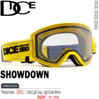 スノーボード スキー ゴーグル 23-24 DICE ダイス SHOWDOWN ショウダウン 調光×ULTRAライトグレイ×ライトシルバーミラー 23-24-GG-DIC | MOVEセレクト
