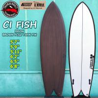 サーフボード サンダーボルト THUNDERBOLT アルメリック CI FISH XEON BROWN FCS2 TWIN FIN トンビ製 | MOVEセレクト