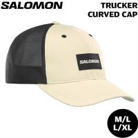 登山 トレッキング トレラン 24SS SALOMON サロモン TRUCKER CURVED CAP トラッカーカーブドキャップ RAINYDAY/DEEPBLACK | MOVE