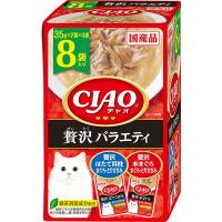 お得な12個セット いなばペットフード CIAO パウチ 贅沢バラエティ 35g×8袋 ☆ペット用品  ※賞味期限：3ヵ月以上 | MプライスYahoo!店