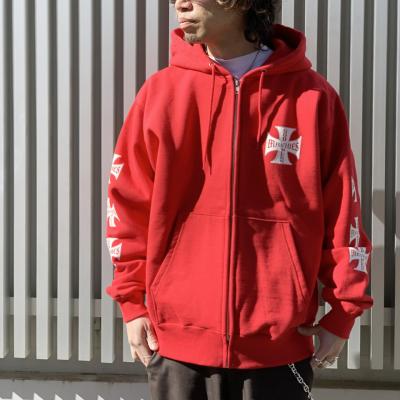 赤パーカー（ジップ、ボタン：ジップアップ）のおすすめ人気商品