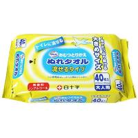 白十字 サルバ おむつとりかえぬれタオル 流せるタイプ 40枚 ×5個セット | MRHストア