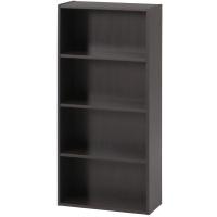 不二貿易 リビング収納 本棚 4段 幅41.8×奥行18.5×高さ89cm ダークブラウン BD | MRN’s SHOP Yahoo!店