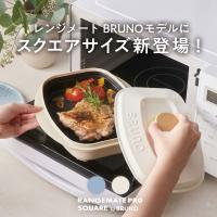 BRUNO監修 レンジメート プロ スクエア バイ ブルーノ RANGEMATE PRO SQUARE by BRUNO 電子レンジ専用調理器具 レシピ付き 食洗機対応 送料無料 ポイント消化